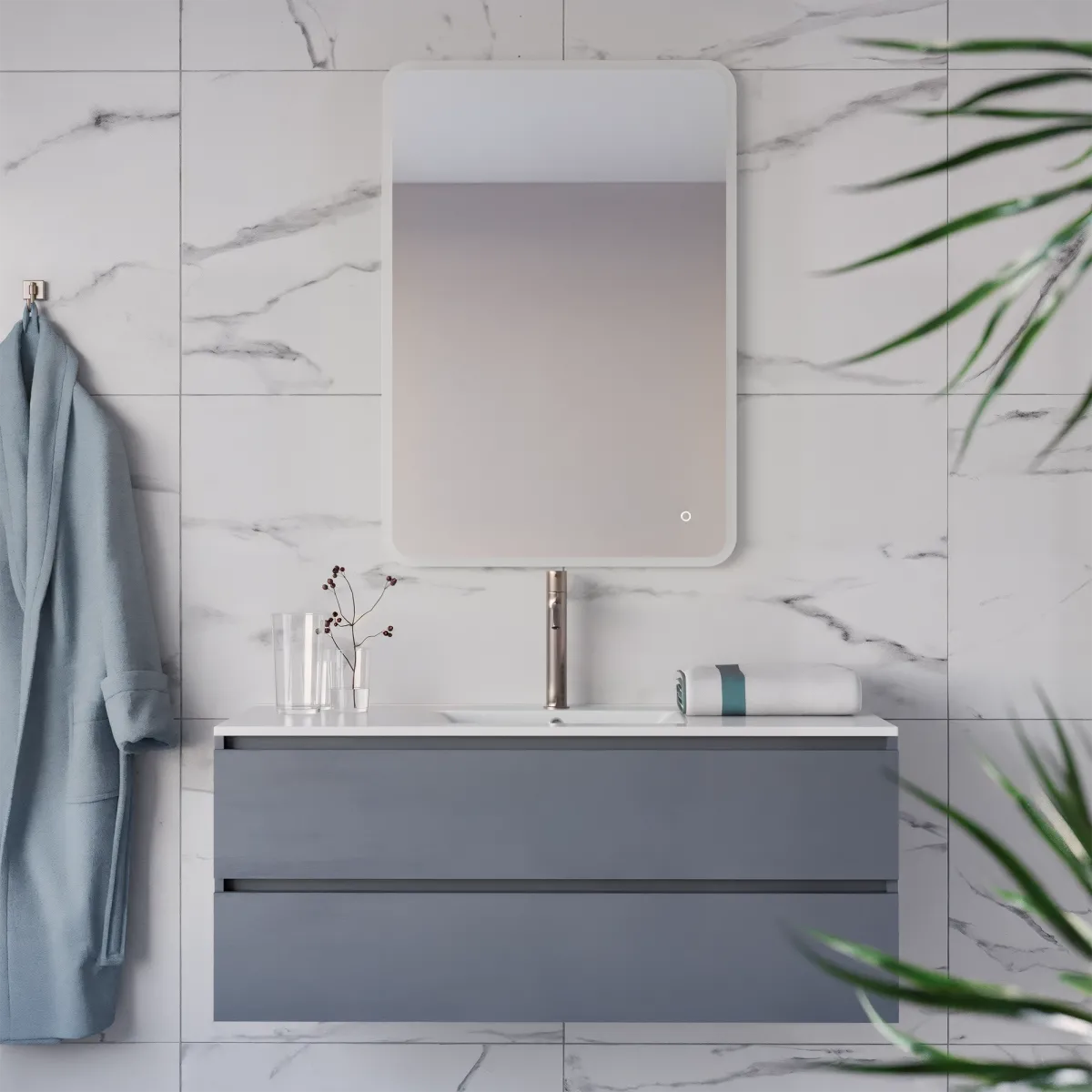 Specchio bagno led retroilluminato 70x100 100x70