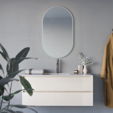 Specchio Bagno Ovale LED Touch-Screen | Mondialshop