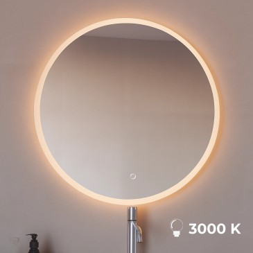 Specchio tondo 80cm led con...