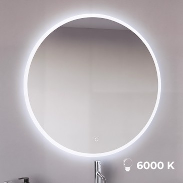 Specchio tondo 70cm led con accensione touch-screen MIMI