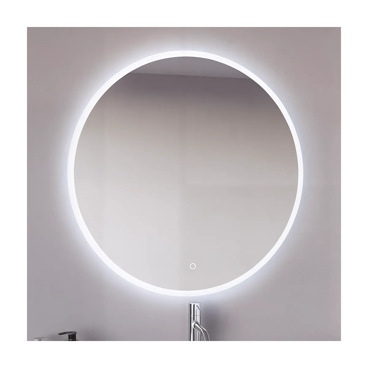 Specchio tondo 70cm led con accensione touch-screen MIMI