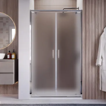 Porte de douche Saloon h195 battante opaque anticalcaire 6 mm Java