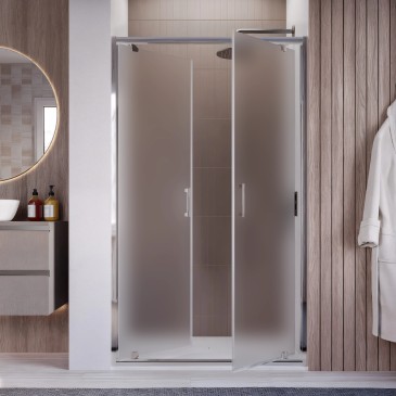 Porte de douche avec ouverture de type salon 80 90 100