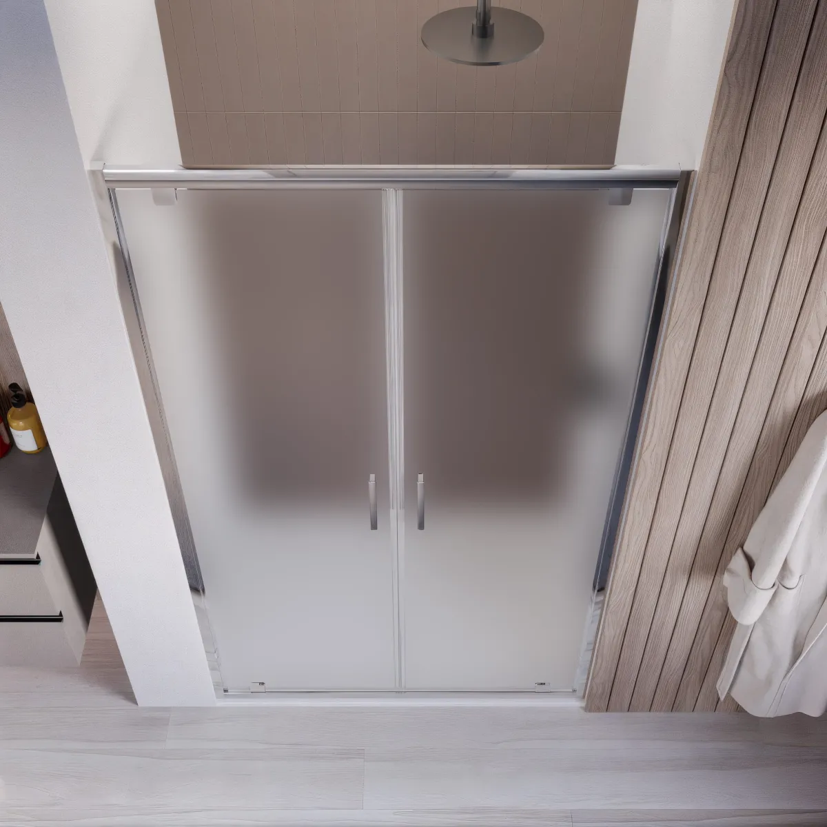 Installazione a nicchia della porta doccia saloon con...