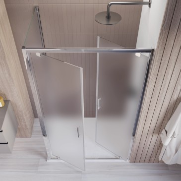 Cabine de douche 2 côtés, style saloon, intérieur ou extérieur, opaque, h195 6 mm Java