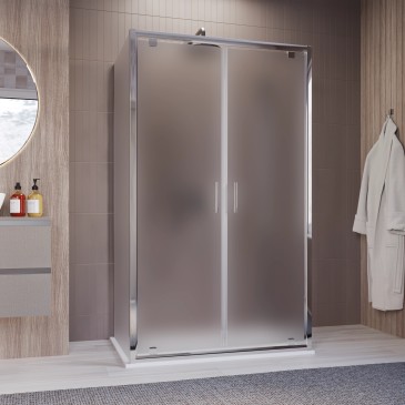 Box doccia tre lati saloon opaco h195 6mm anticalcare