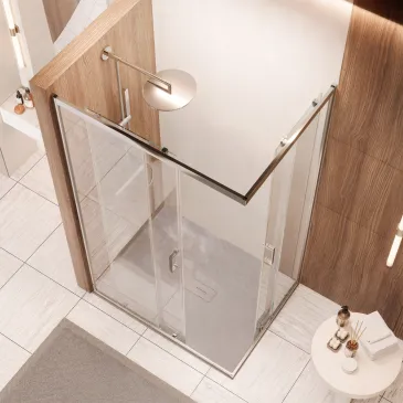 Porte battante anticalcaire ADRY H195 Paroi de douche 2 faces