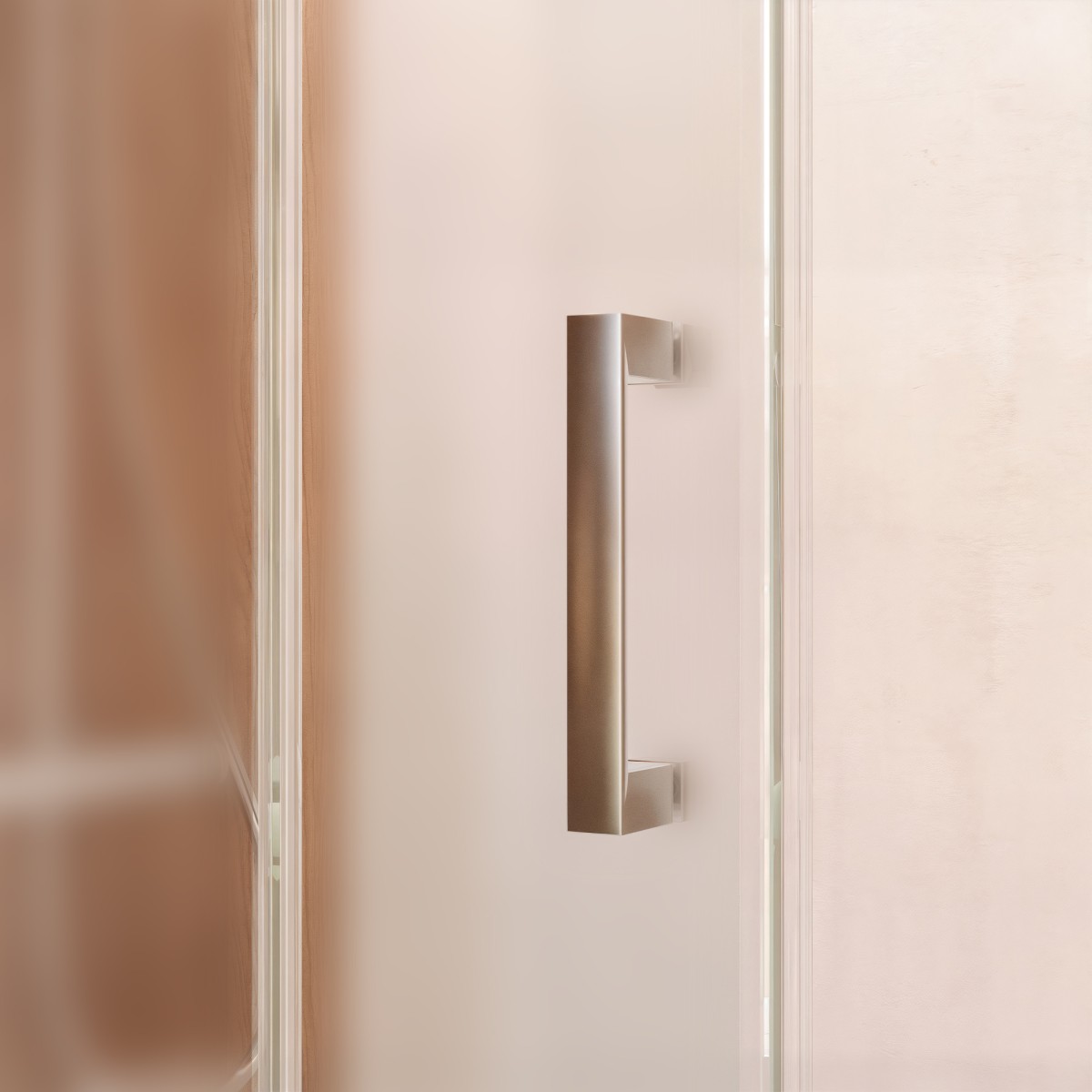 Cabine de douche d'angle H195 cm deux portes coulissantes en cristal Adry mat 6 mm