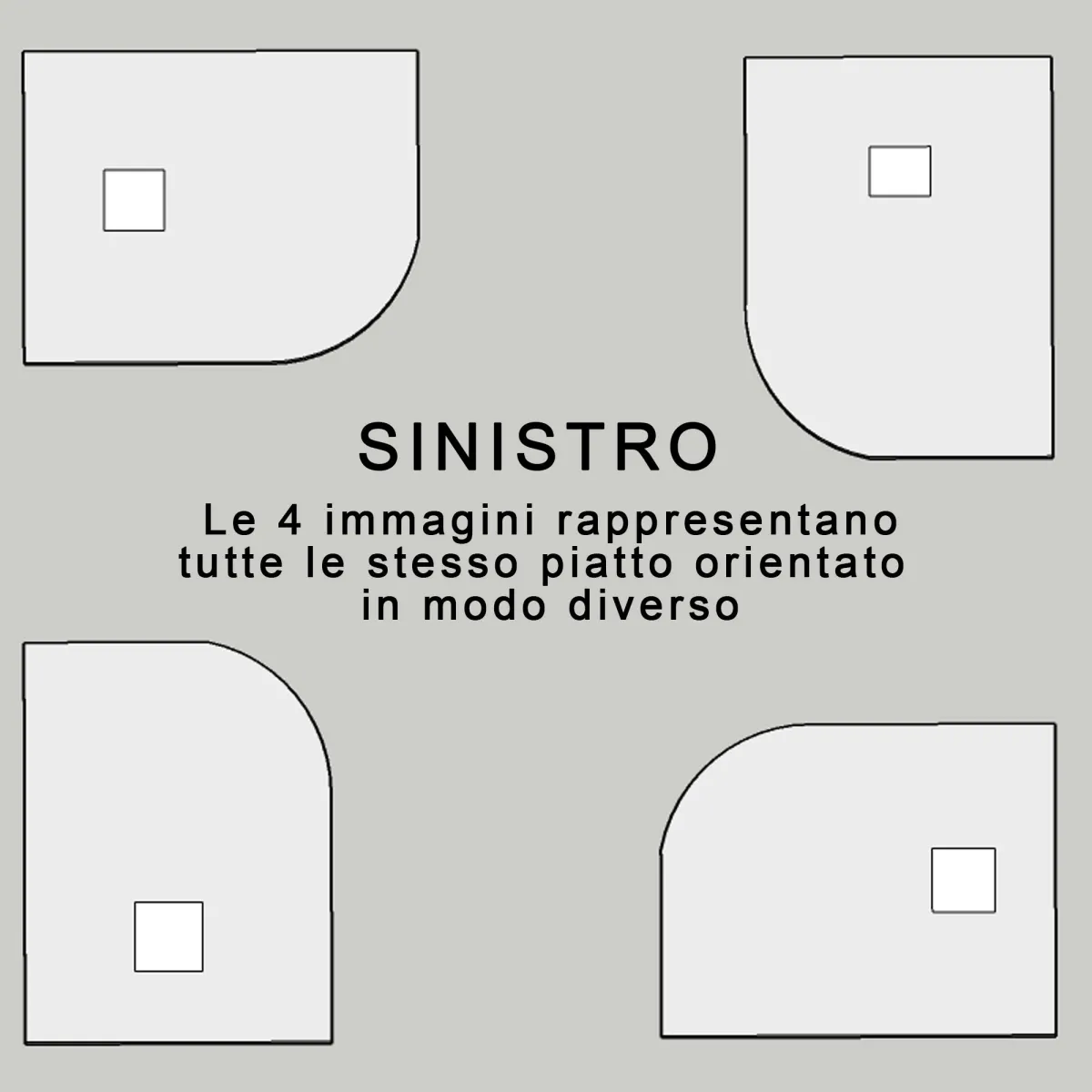 Piatto doccia rettangolare stondato 90x70 100x80