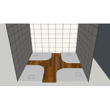 copy of Receveur de douche rectangulaire arrondi blanc | Bonbons