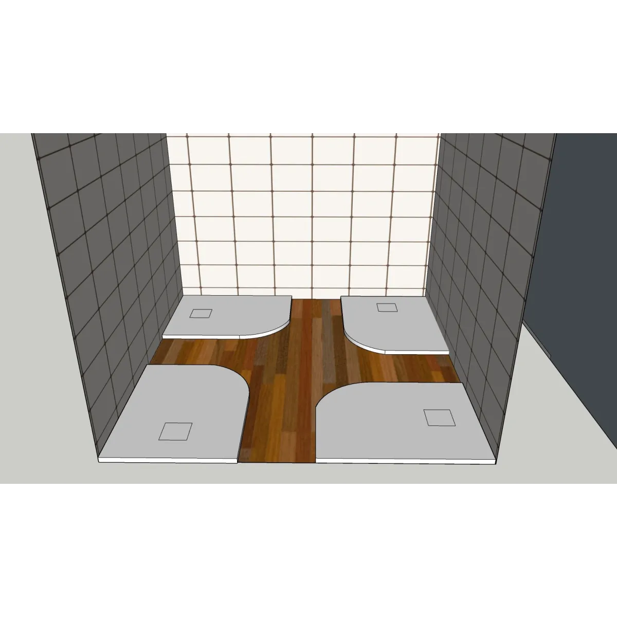 copy of Receveur de douche rectangulaire arrondi blanc | Bonbons
