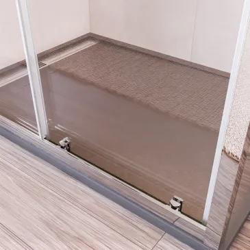 Cabine de douche fixe 2 faces plus porte coulissante H195 AGATA