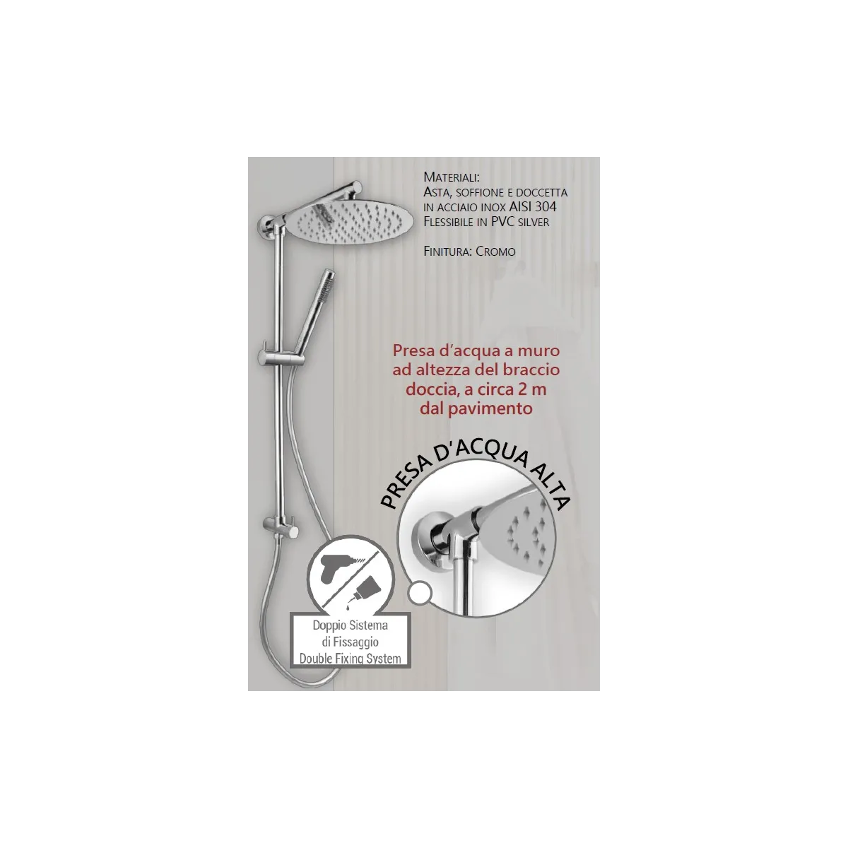 copy of Duschsäule mit Wasseranschluss oben