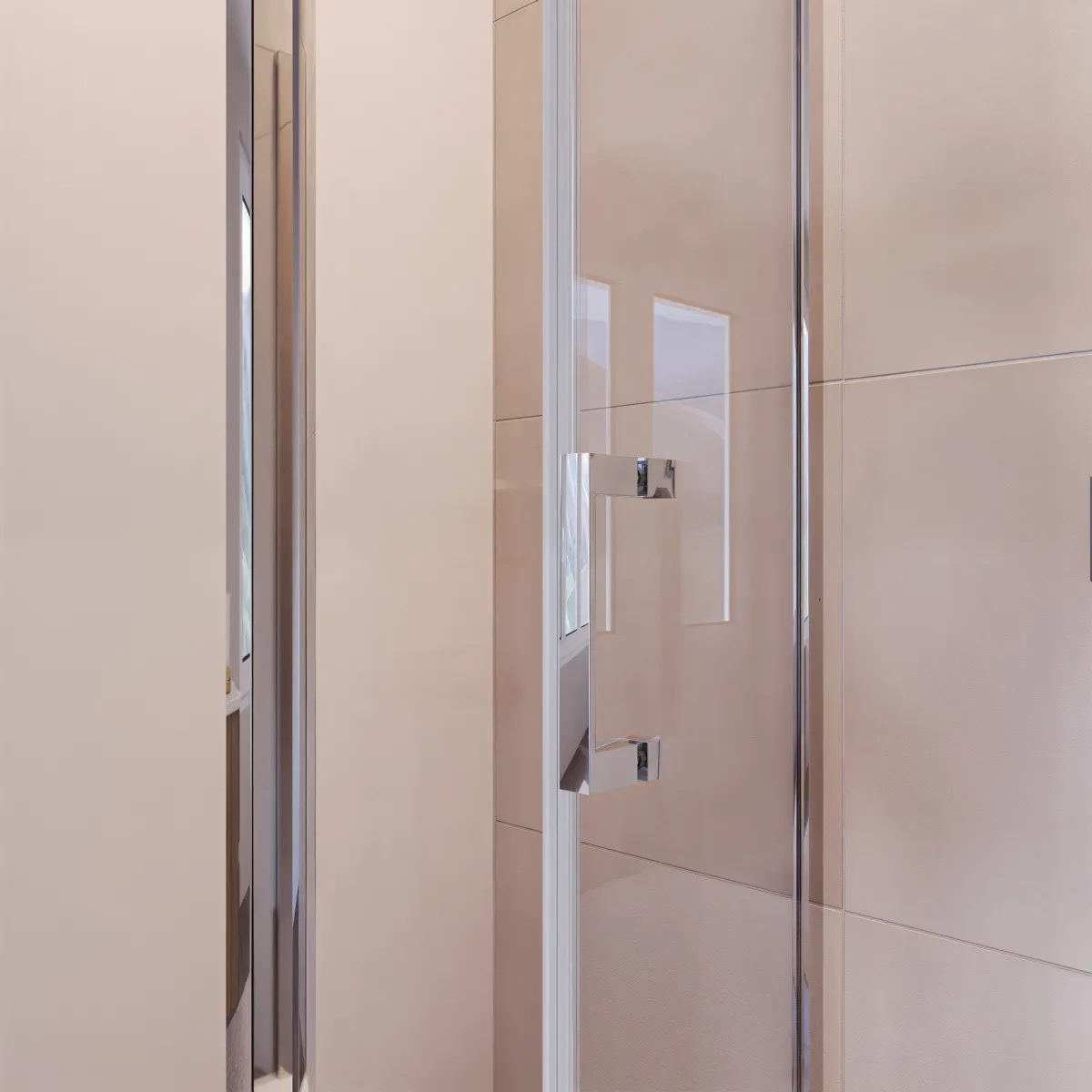 Cabine de douche 3 faces avec porte coulissante H195 Anti-calcaire AGATA