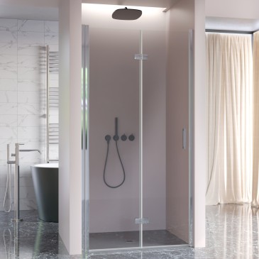 Porte de douche H190 cm Soufflet de porte 6mm Transparent Rea