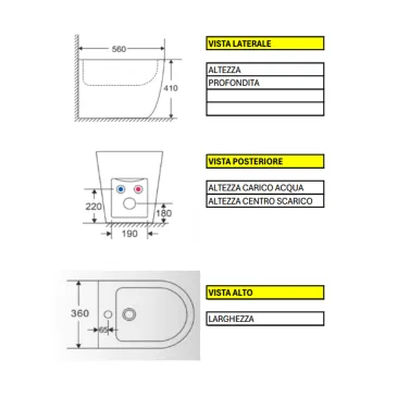 copy of Sanitari filo muro Bidet e Wc rimless Tornado