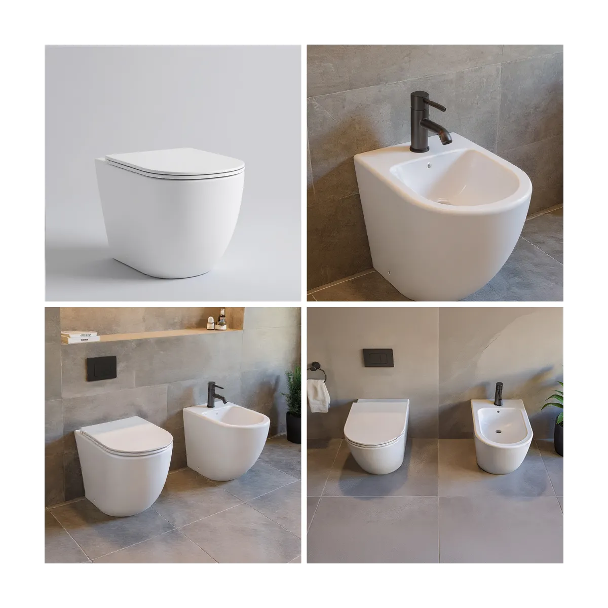 copy of Sanitari filo muro Bidet e Wc rimless Tornado