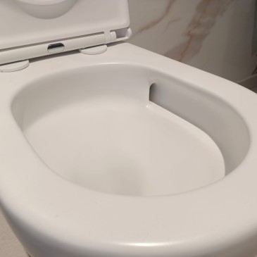 Mattweißes WC und Bidet mit Zyklonspülung MOON