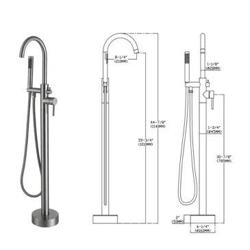 Mitigeur de baignoire sur pied Tiffany Black