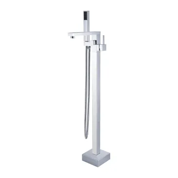 Miscelatore per vasca free standing cromato quadrato