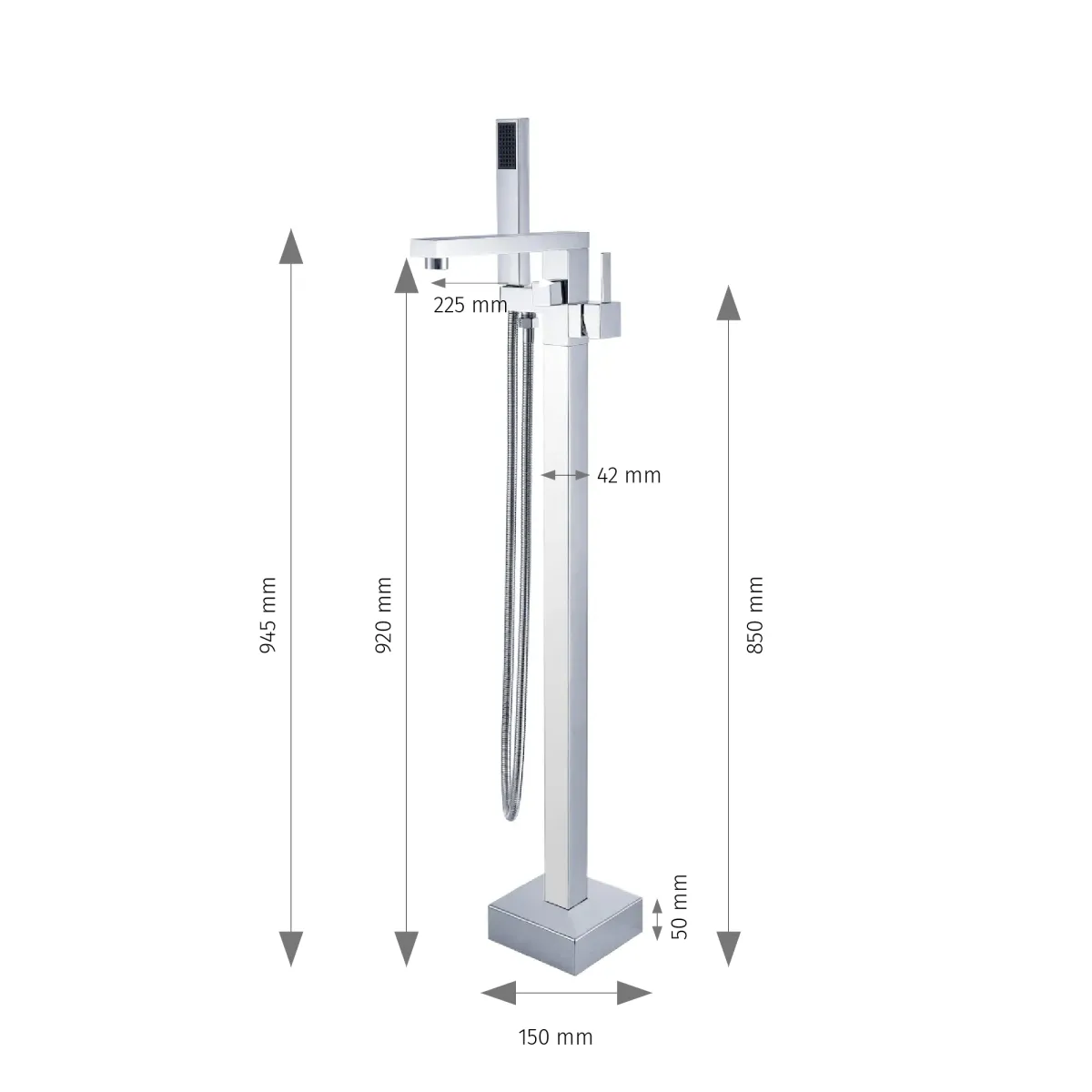 copy of Colonna con miscelatore per vasca a pavimento MURABAE