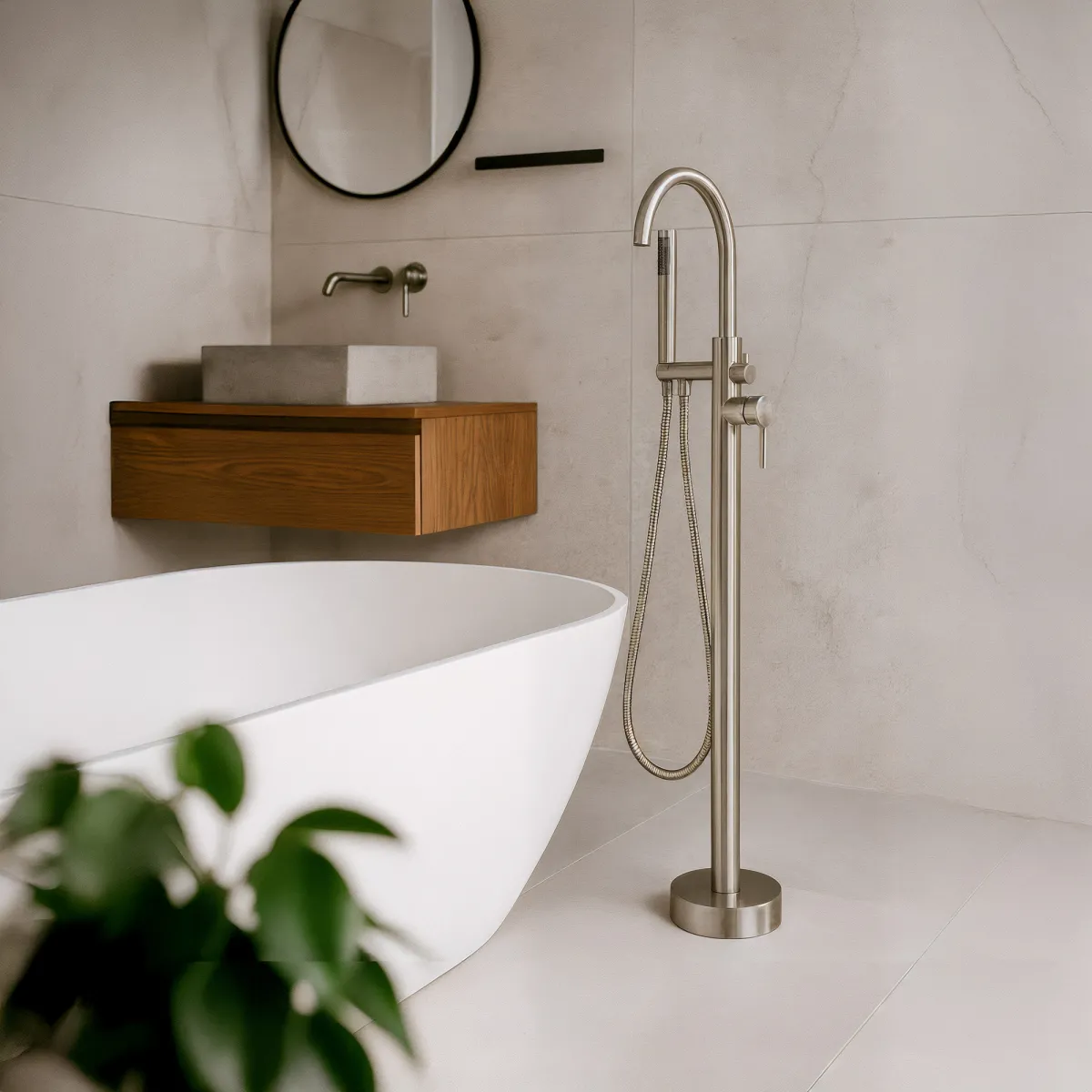 copy of Miscelatore a pavimento per vasca free standing Tiffany