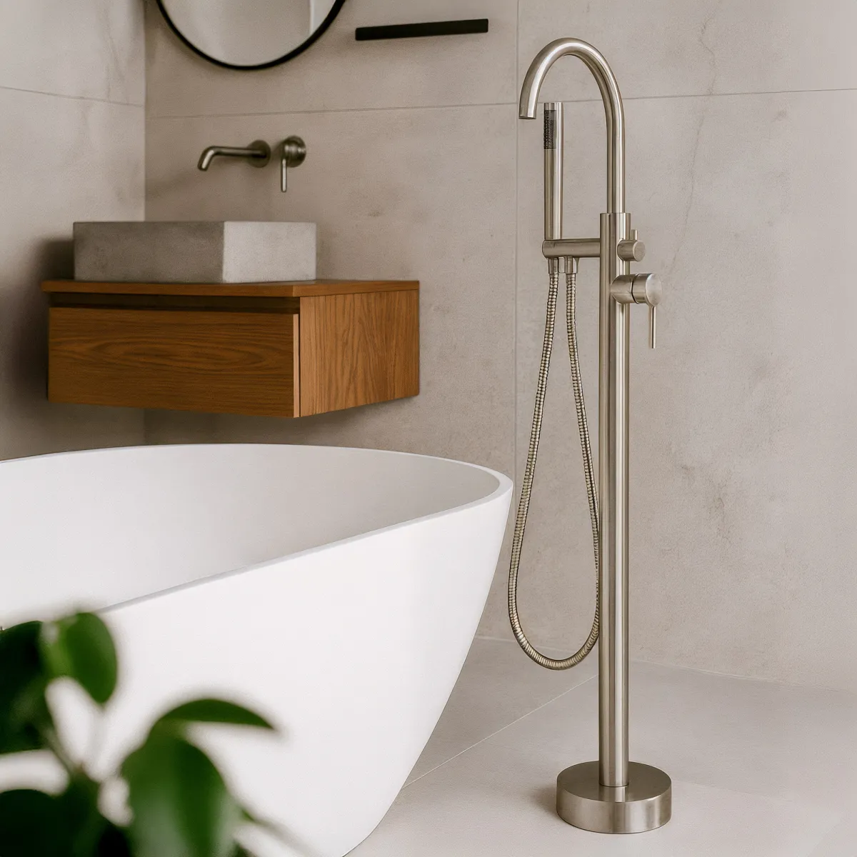 copy of Miscelatore a pavimento per vasca free standing Tiffany