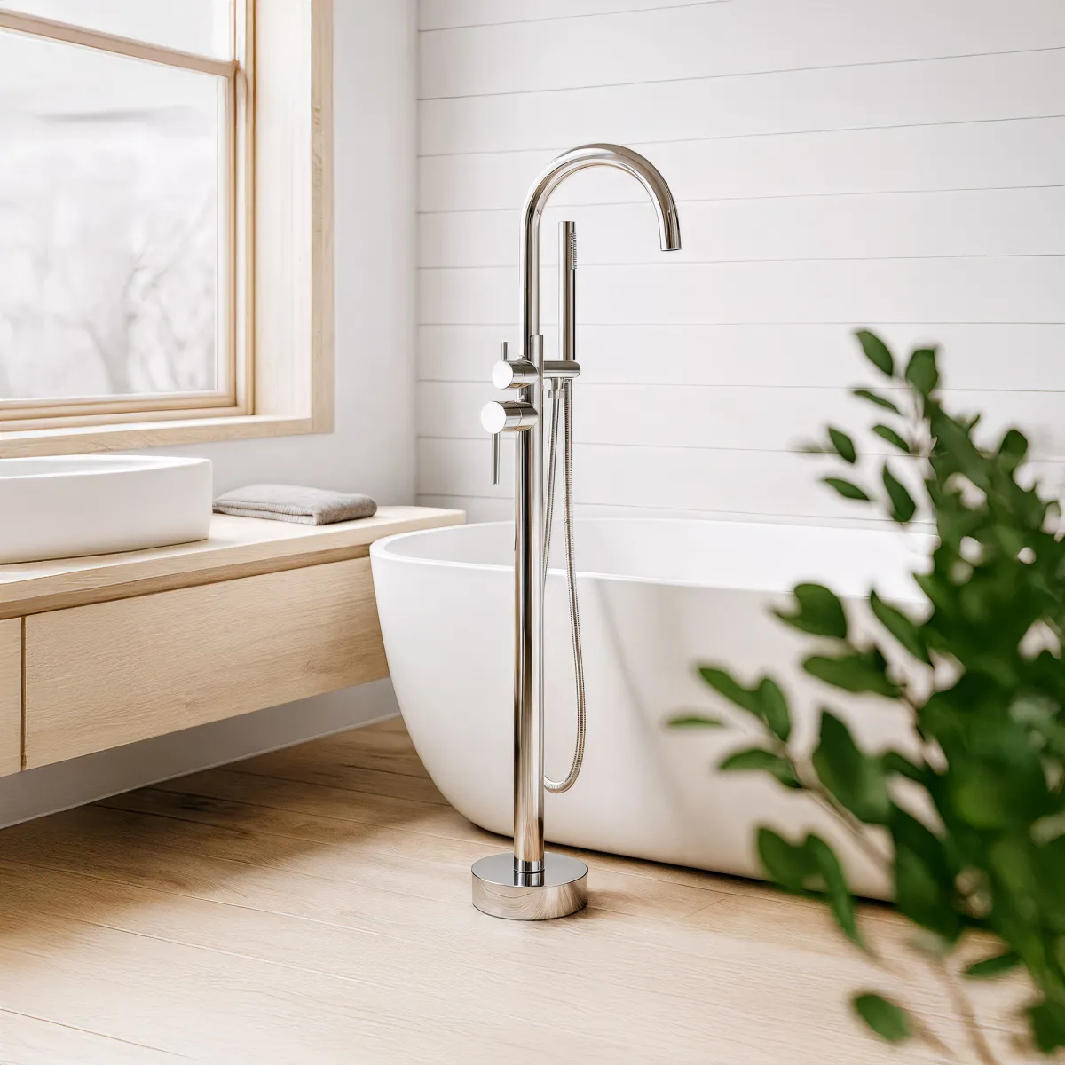 Miscelatore a pavimento per vasca free standing Tiffany