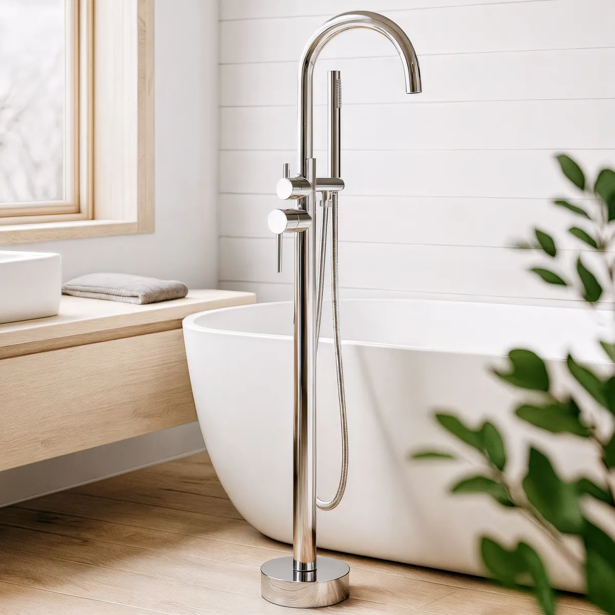 Miscelatore a pavimento per vasca free standing Tiffany