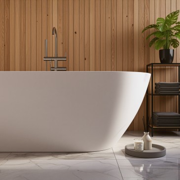 La plus belle baignoire îlot blanche de 160 cm