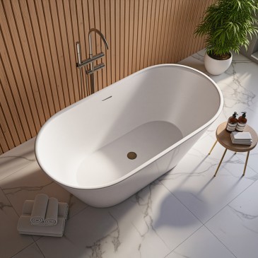 Baignoire îlot blanche brillante 170x80 RIVER
