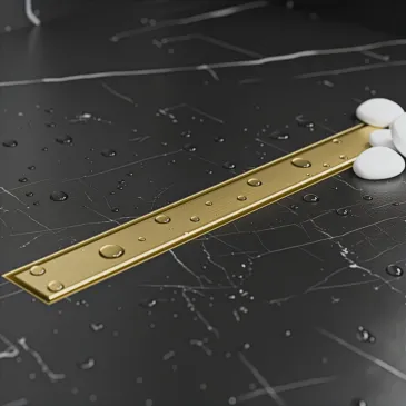 Canalina di scarico doccia Oro a pavimento piastrellabile 60cm