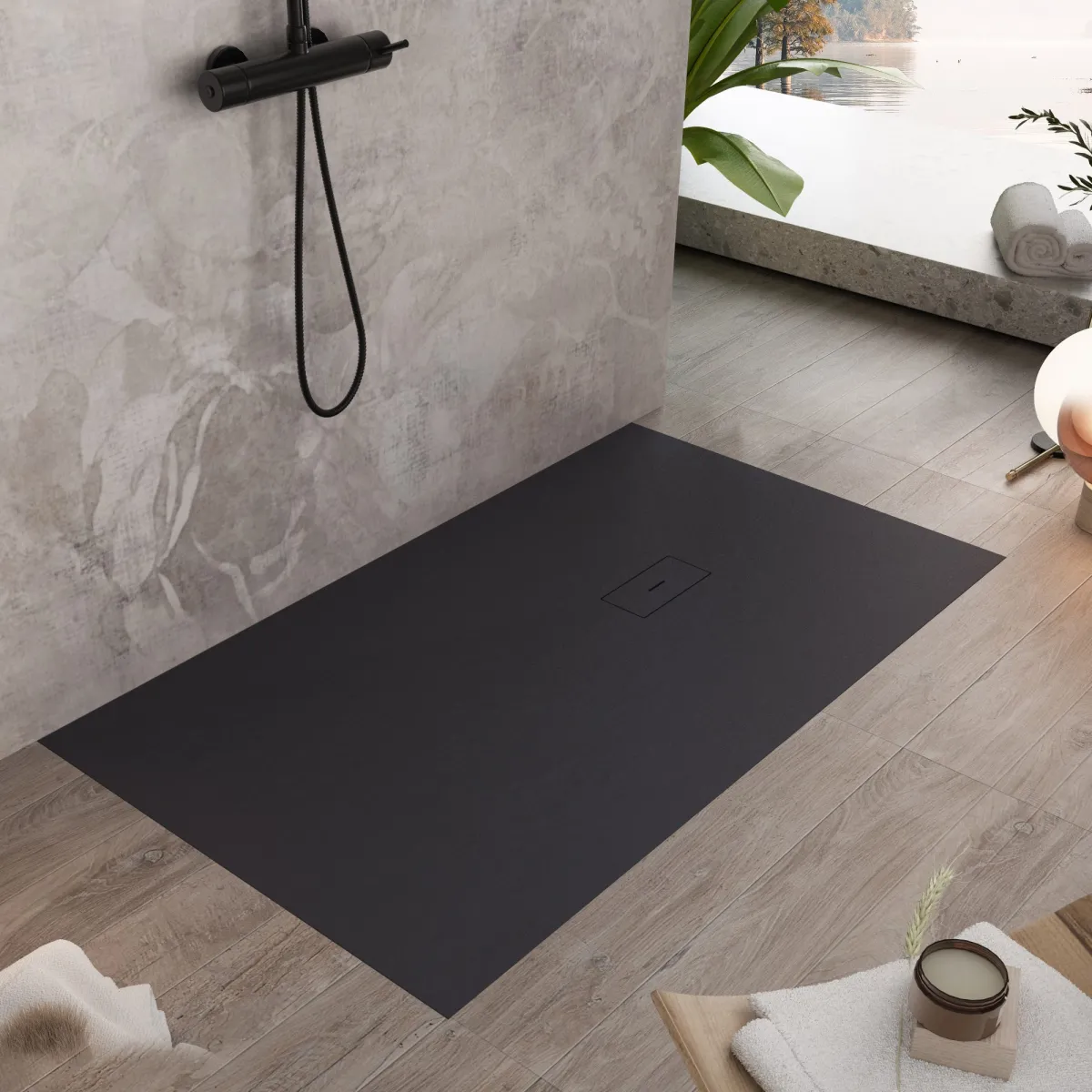 Piatto doccia 100x120 nero in offerta