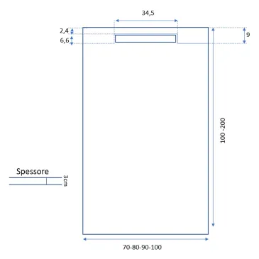 Piatto Doccia 90x100 Crema in offerta