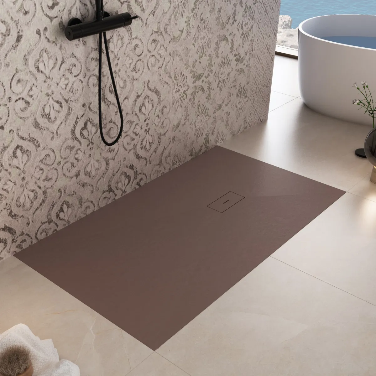 Piatto doccia 70x140 marrone in offerta