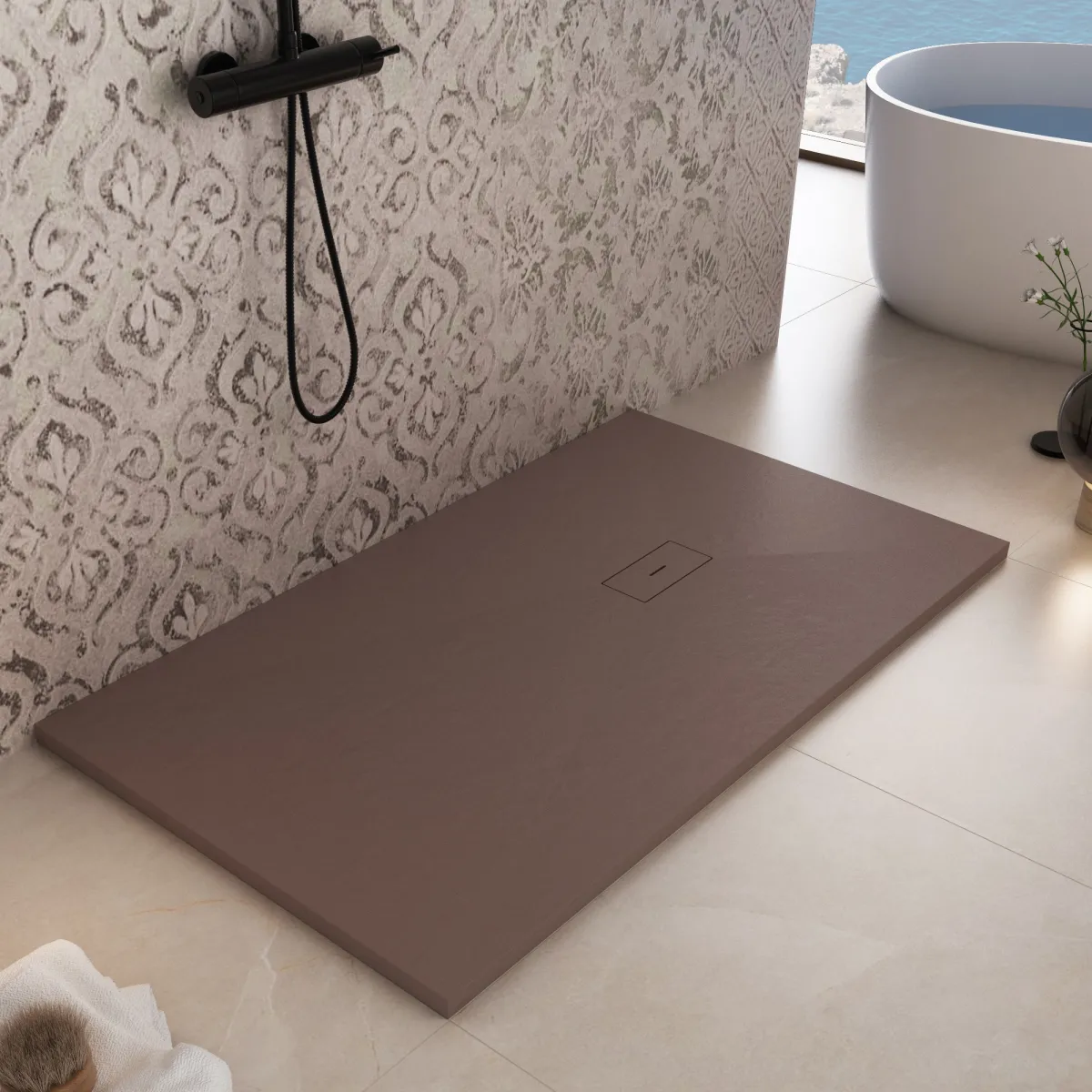 Piatto doccia 70x140 marrone in offerta