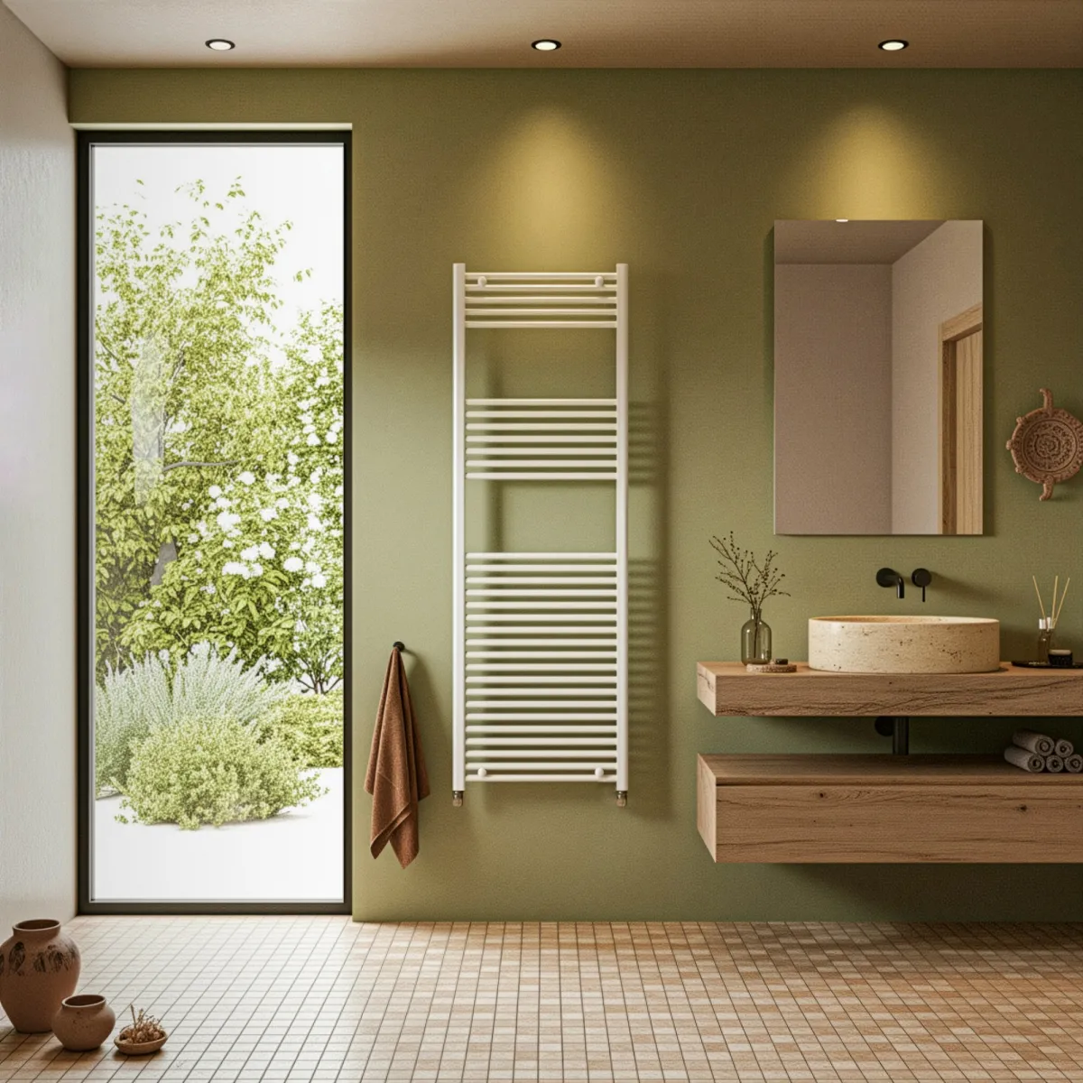 Sèche-serviettes blanc radiateur sèche-serviettes 800x600 entraxe 550 mm