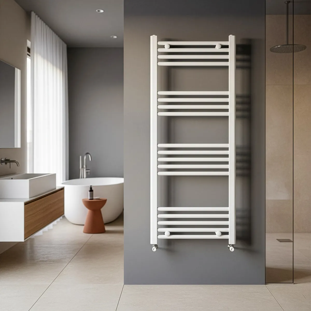 Sèche-serviettes blanc radiateur sèche-serviettes 1200x500 entraxe 450 mm