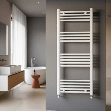 Termoarredo Scaldasalviette Bagno ad Acqua 1200x500 Bianco - Interasse 450 mm | SARA