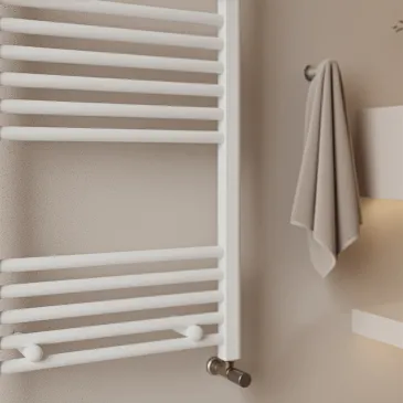 Sèche-serviettes radiateur 100x500 blanc, entraxe de 450 mm
