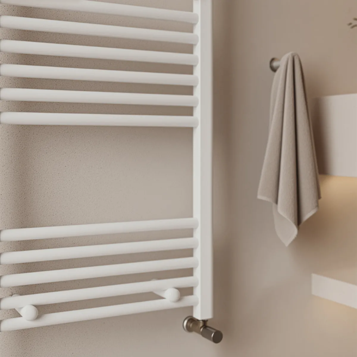 Sèche-serviettes blanc radiateur sèche-serviettes 100x500 entraxe 450 mm