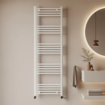 Sèche-serviettes radiateur 100x500 blanc, entraxe de 450 mm