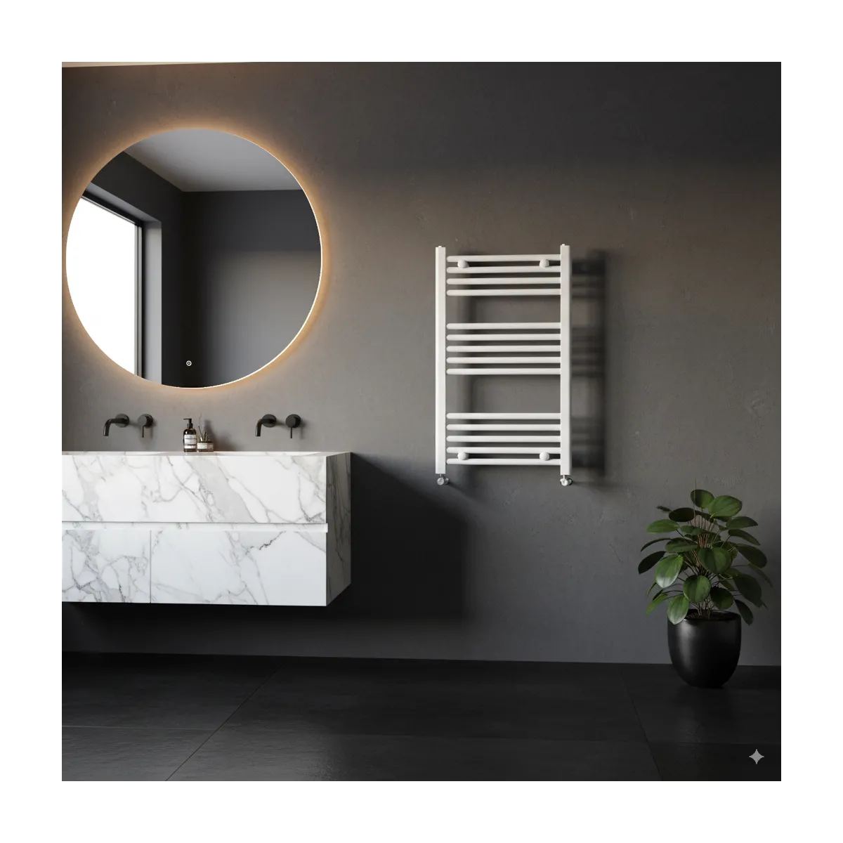 Sèche-serviettes blanc radiateur sèche-serviettes 800x500 entraxe 450