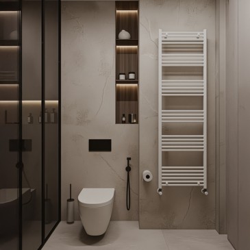 copy of Handtuchwärmer-Heizkörper 150x60 weiß, Achsabstand 55 cm