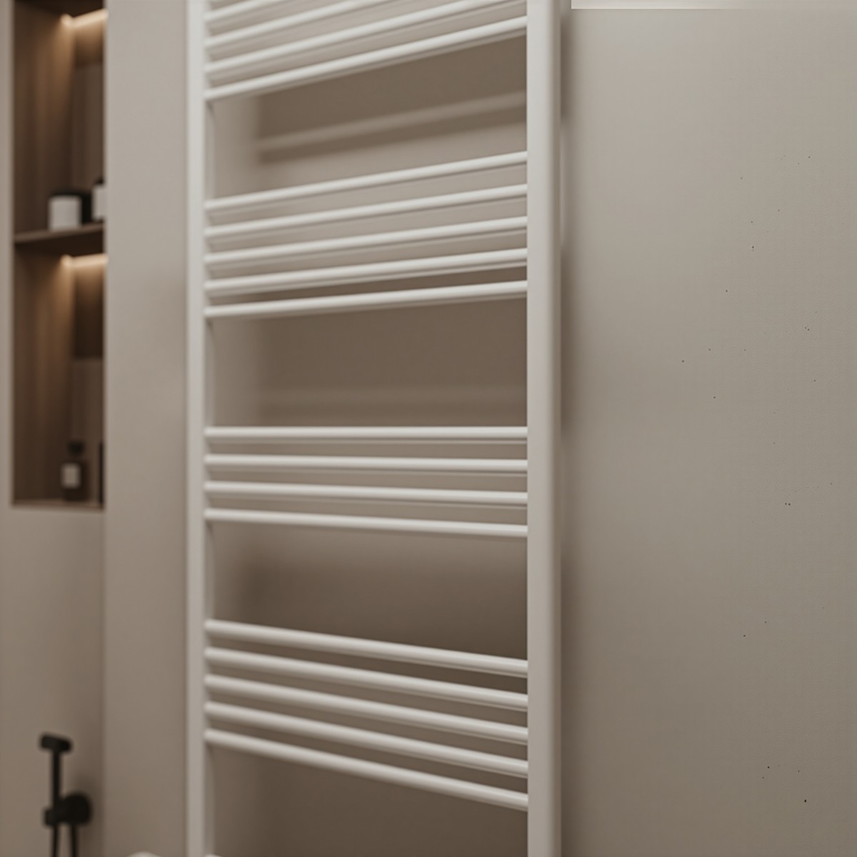 Radiateur sèche-serviettes blanc 800 x 600 mm, entraxe de...