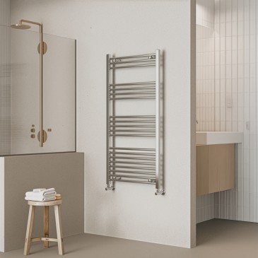 Radiateur Sèche serviettes 120x60 Chrome empattement 55 cm