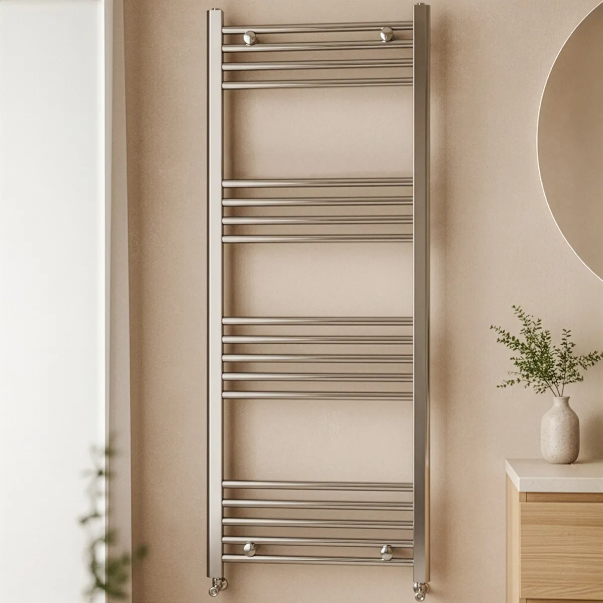 Scaldasalviette termoarredo 120x50 Cromato interasse 45 cm IDRAULICO