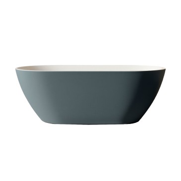 Baignoire îlot Gris Bleu 160x73 GRAY MOON