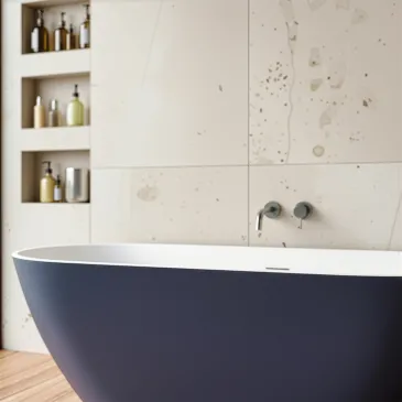 Freistehende Badewanne Blau 160x73 BLUE MOON
