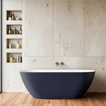 Baignoire îlot bleue 160x73...